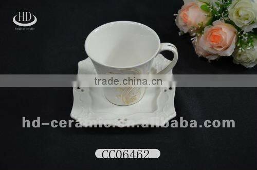 ceramic custom printed tea cups and saucers
