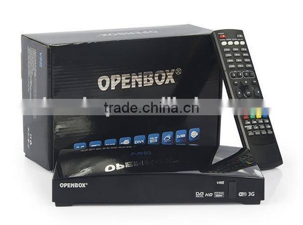 Hot selling Original Openbox V8S Satellite Receiver V8 With UK TP Support 2xUSB WiFi WEB TV Weater Forecast