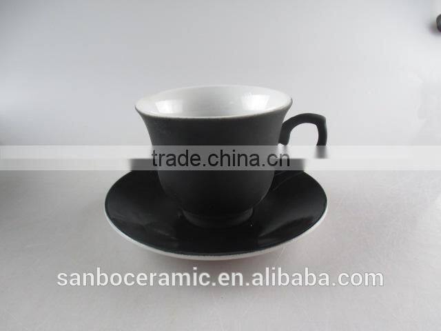 Colorful Fancy Ceramic Large Cups and Saucer for coffee