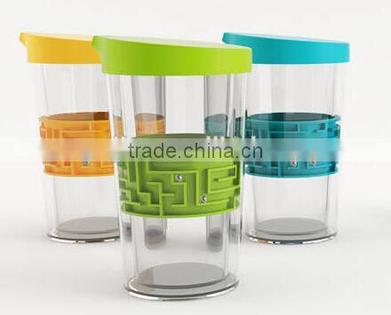 Supply fashion creative Silicone maze double insulation cup / gift cup