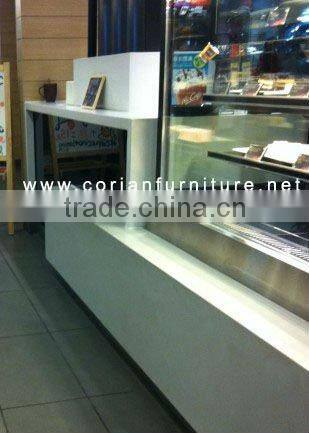 Mcdonald's restaurant acrylic solid surface coffee selling counter