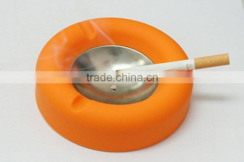 branded with Tin Box Initials and Metal Insert Silicone Monogrammed Ashtray