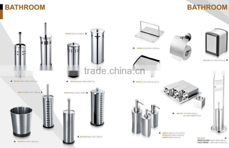 stainless steel bathroom sets accessories toilet brush holder