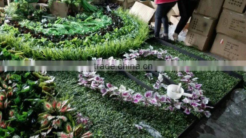 fake green plant wall manufacture decoration indoor fake flower plant wall
