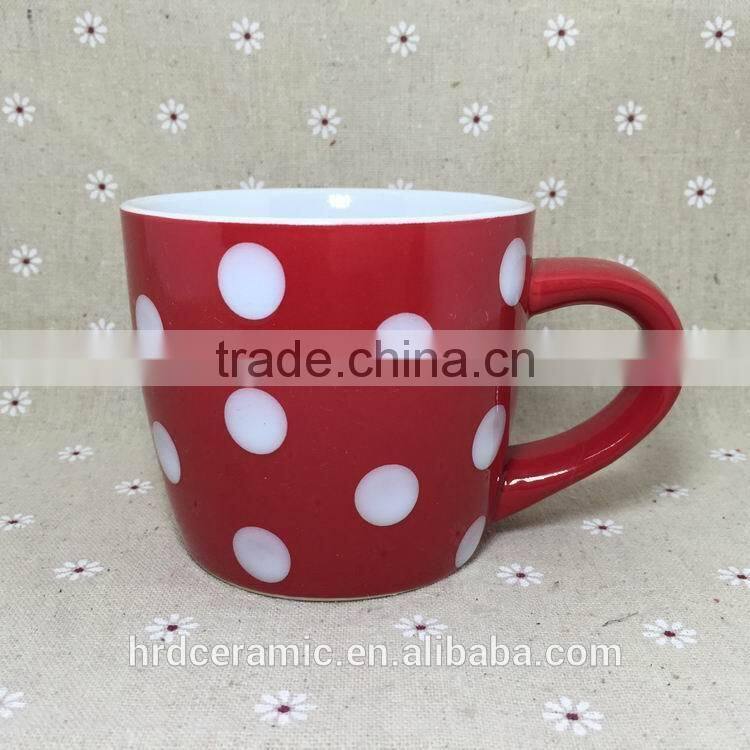 Stocked Cheap red Ceramic cup,Ceramic coffee cup , milk Mug