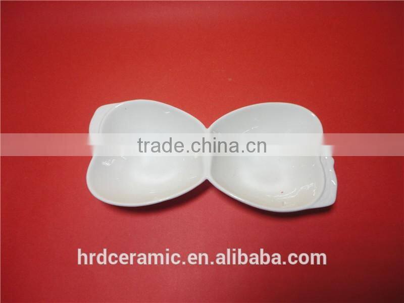 19.5*8.7*3.8cm star hotel white ceramic dinner plate apple shape dish