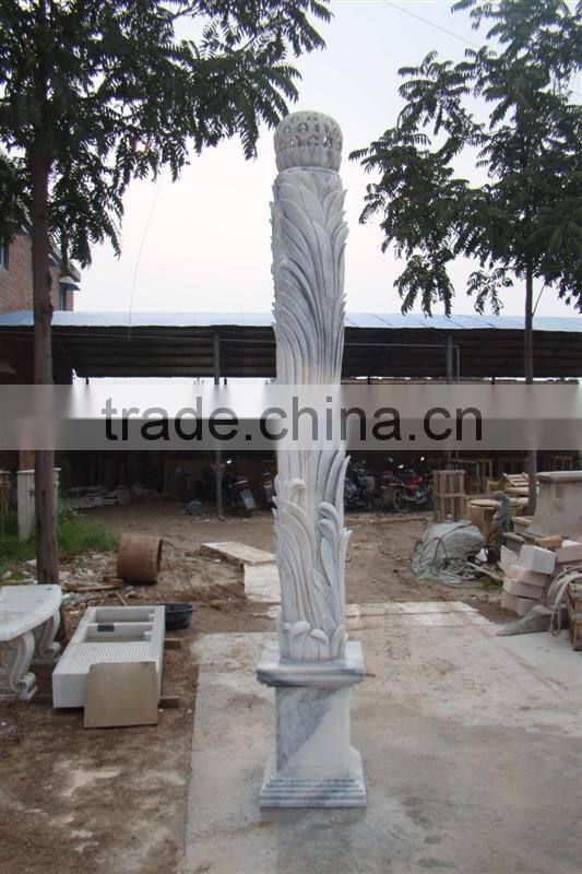 White marble outdoor decorative Roman column pillar for sell