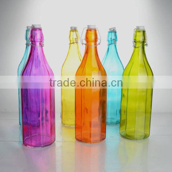 500ml color painted glass milk bottle