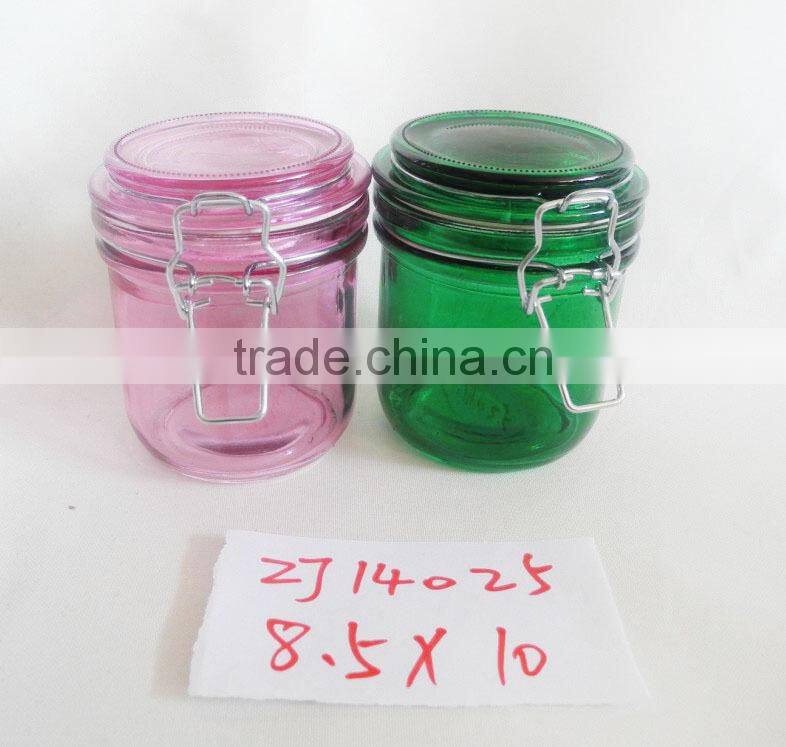 250ml hermetic glass bottle with locking