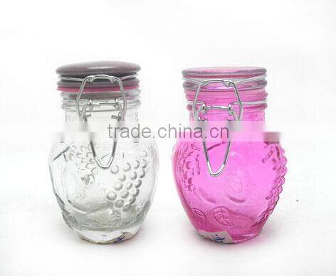 2016 zibo airtight clear cylinder pepper and salt jar with clamp lid for kitchen