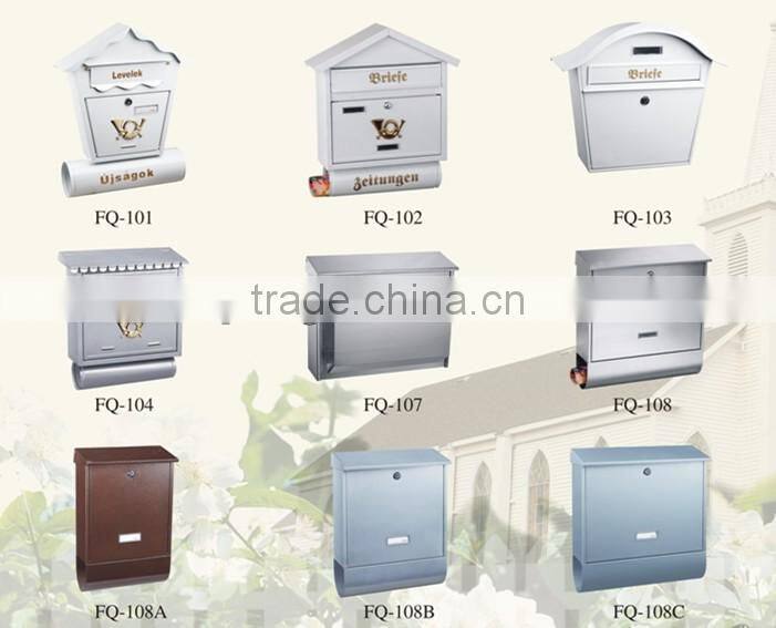 wall mount matel mailbox combination lock