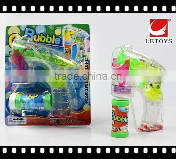 hot sale eco-freindly musical transparent bubble gun with LED light