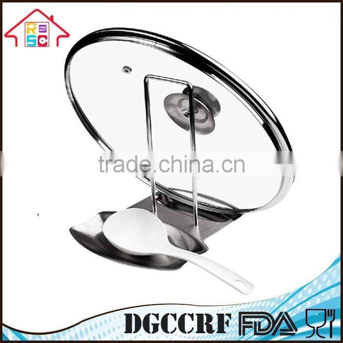 Stainless Steel Lid and Spoon Rest, Multifunctional Lid and Spoon Holder