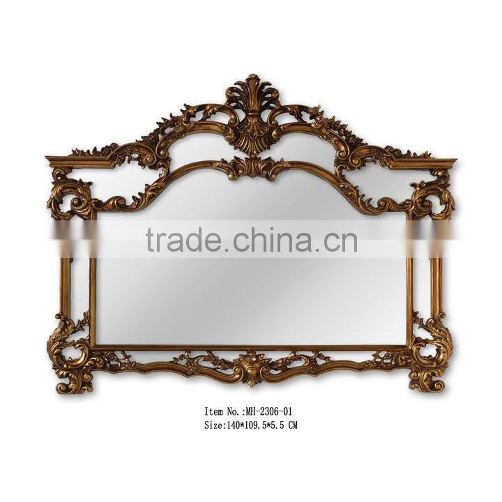 French antique wall mirror and console table