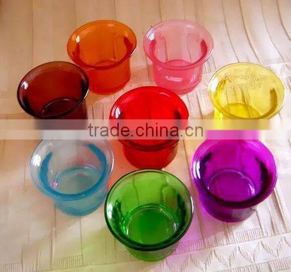 Red wedding glass candle holder