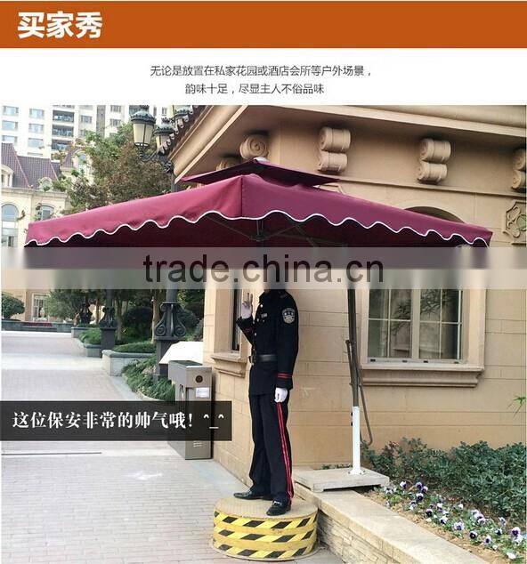 Wholesale outdoor sunshade umbrella outdoor patio umbrella double square wrench security guard umbrella