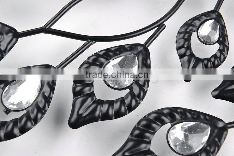 Vintage crystal metal wall digital clock