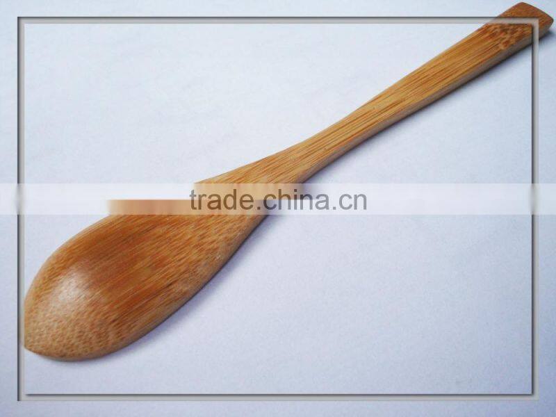 Eco-friendly mini wooden bamboo spoon, dinning room cantine table use scoop