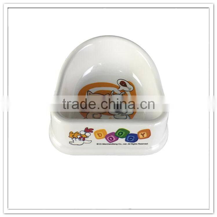 BSCI certificated new design funny printing unbreakable melamine pet bowl plastic wholesale dog bowl