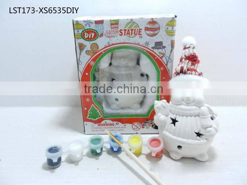 ceramic diy paint statue for christmas gift
