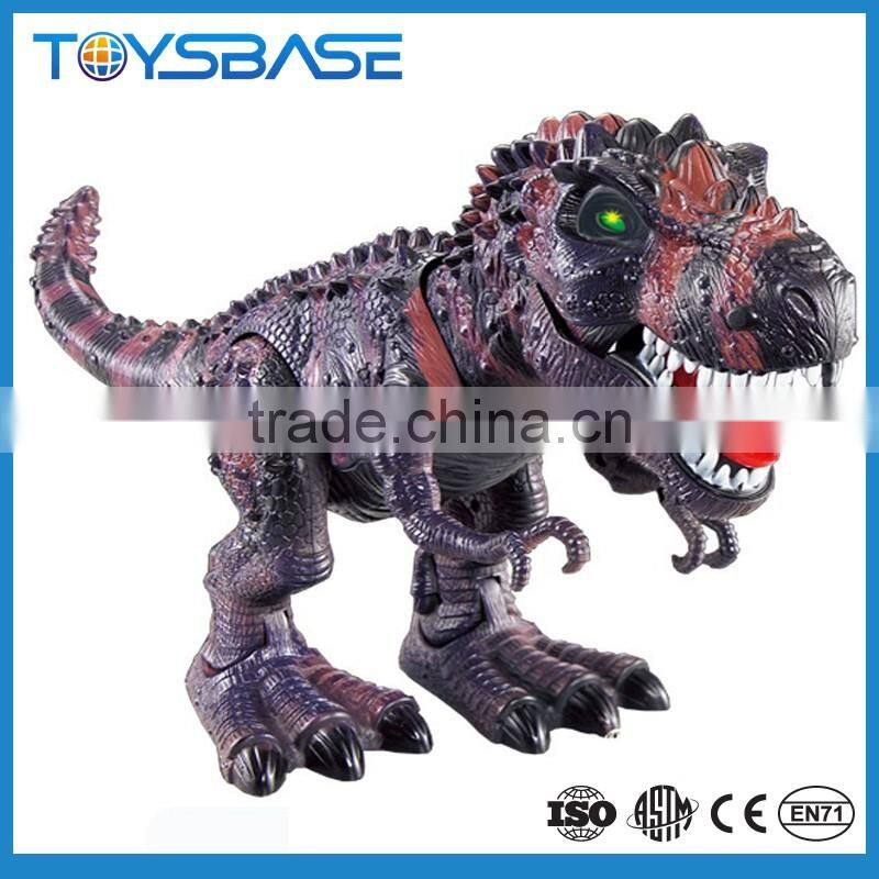 2017 wholesale big battery operated plastic dinosaur toys set