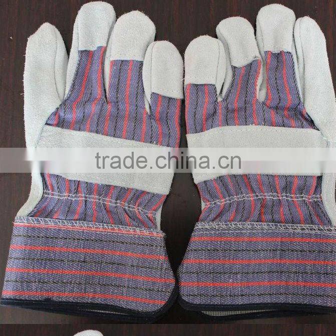 Guangzhou supply for Safety Cow Split Leather Welding Gloves