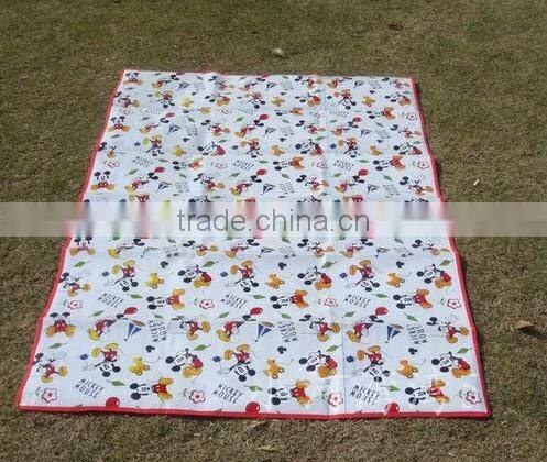 Outdoor Leisure PP Woven Foldable Beach Mat with full printing