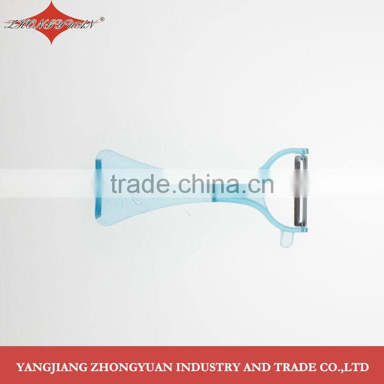 Stainless steel Y shaped peeler with non-slip foot