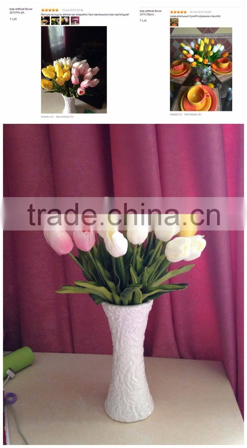 30pcs/lot Tulip Artificial Flower PU artificial bouquet Real touch flowers For Home decoration Wedding Decorative Flowers