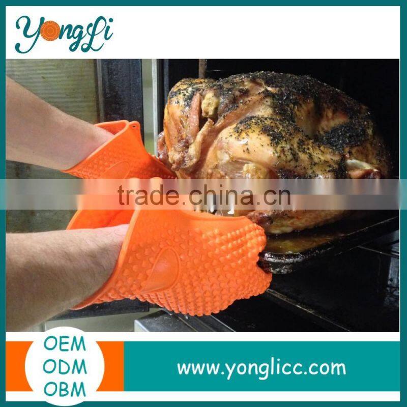 Heat Silicone BBQ 2 Gloves, Heat Resistant Cooking Gloves, Grill Gloves or Potholder