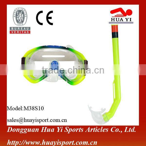 Swim Mask/Goggles/Snorkel in Universal J-shaped Design