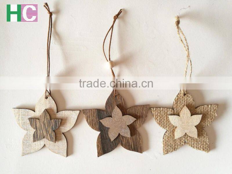 Handmade wooden DIY hanging ornaments