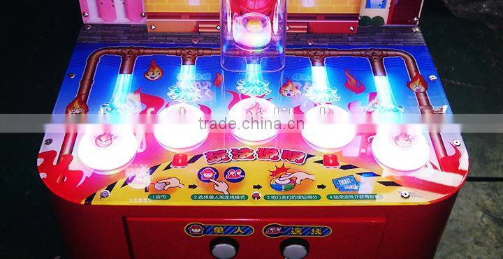 2017 DianFu super fireman kids electronic hitting game machine arcade lottery machine for sale