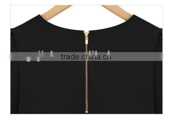 XXXL 4XL 5XL Plus Size Women Clothing Flare Sleeve Feminine Chiffon Blouse Korean Fashion blusa feminina 2015 Summer Black Red