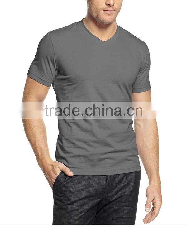 Wholesale Bulk Plain White Black Navy Blue V-Neck Crew Men Blank Custom Embroidery Printing T-Shirt Factory