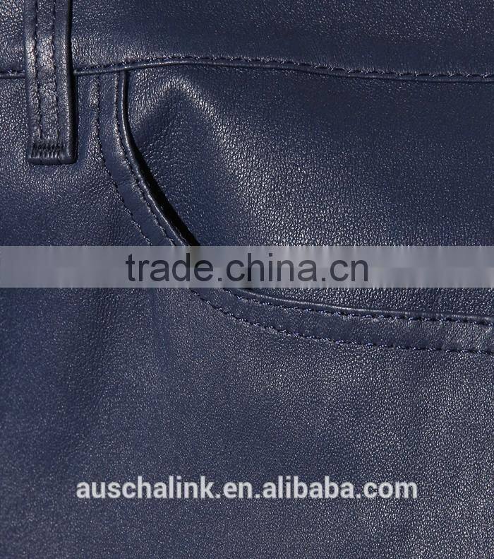 new arrival winter high quality female black skinny leather trousers