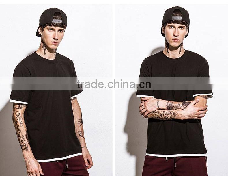 SZXX T313 Hot High Quality Deep Color Cotton O-neck T-shirt Mens