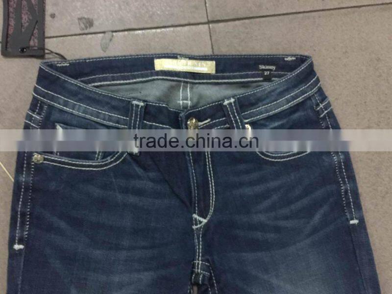 GZY Guangzhou stock lots high quality sexy slim fit women jeans