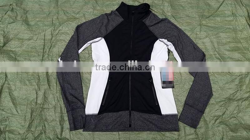 Factory price professional Ladies woven sport jacket stocklot garments