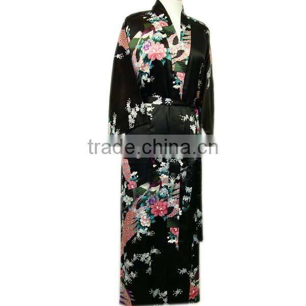 many colors long silk kimono