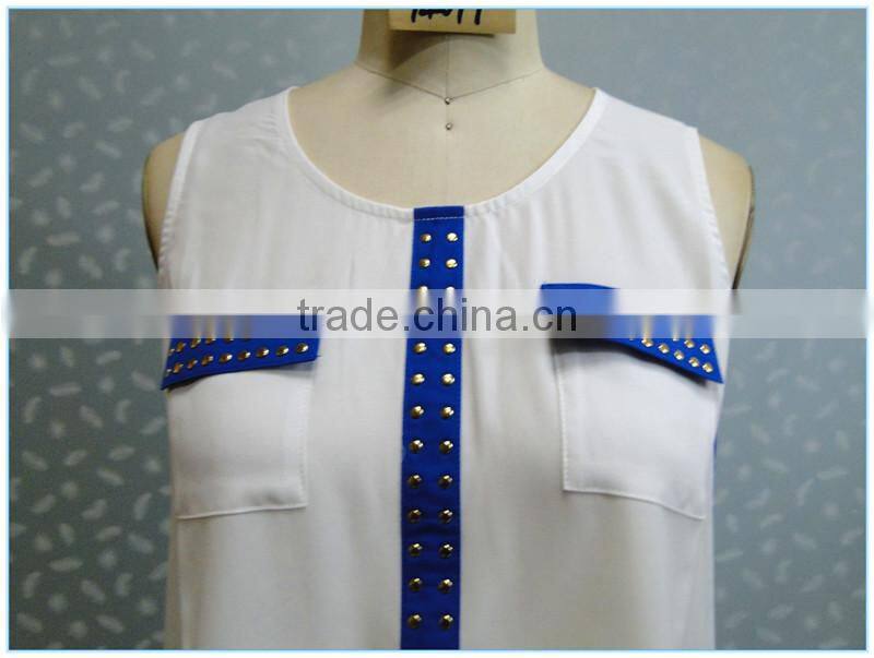 Summer Casual Short Front Long Back Ladies Tops And Blouses 2015