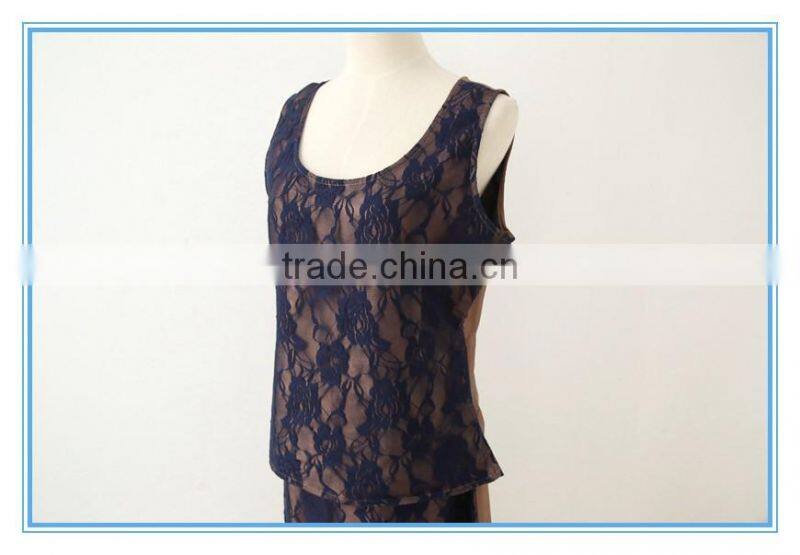 Shantung Lace Combination Classic 3 Pieces Skirt Church Suit For Women