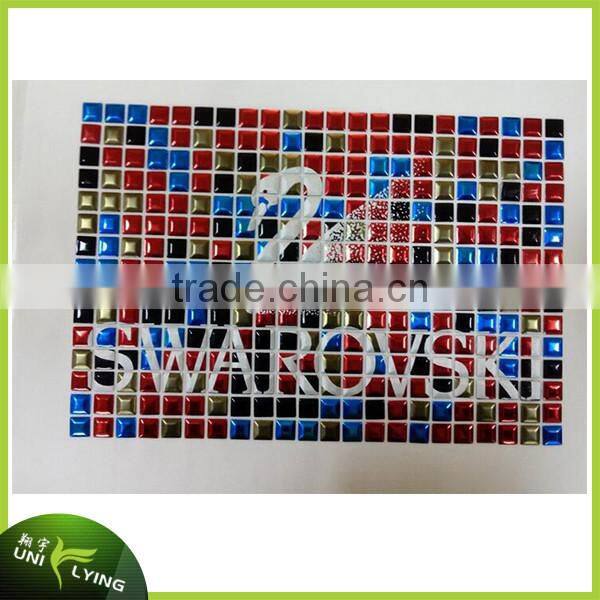 Nailhead laser metal cut printing iron on Motif for garment