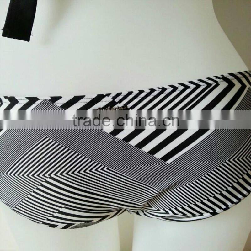 Young lady sunshine floral bikini swimsuit