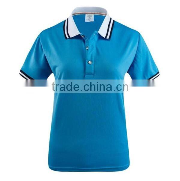 Womens polo shirt contrast collar design