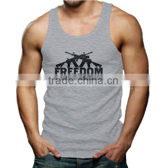 Alibaba china printing cotton custom gym wholesale mens running stringer singlet