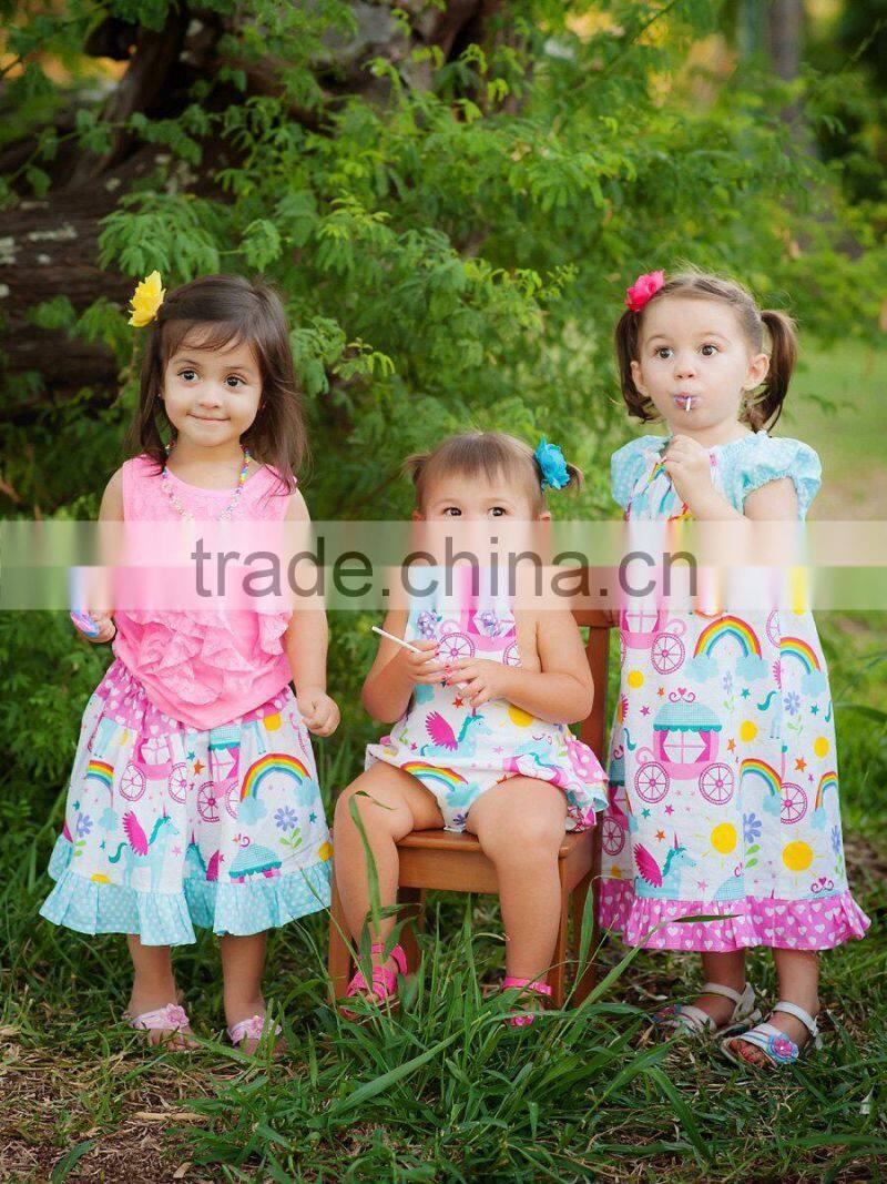 Baby Girls Unicorn Romper Kids Birthday Bubble