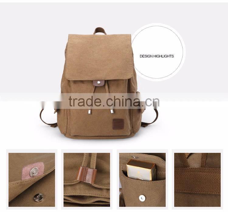 Custom Canvas school Backpack Bag