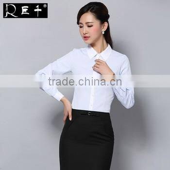 european women office shirt new fashion white blouses