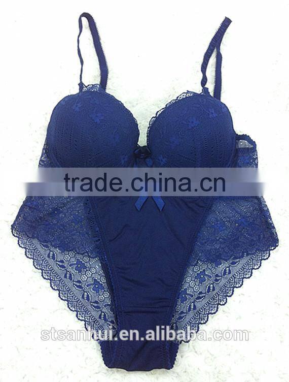 Shantou factory woman sexy bra and panty sets fashion new design